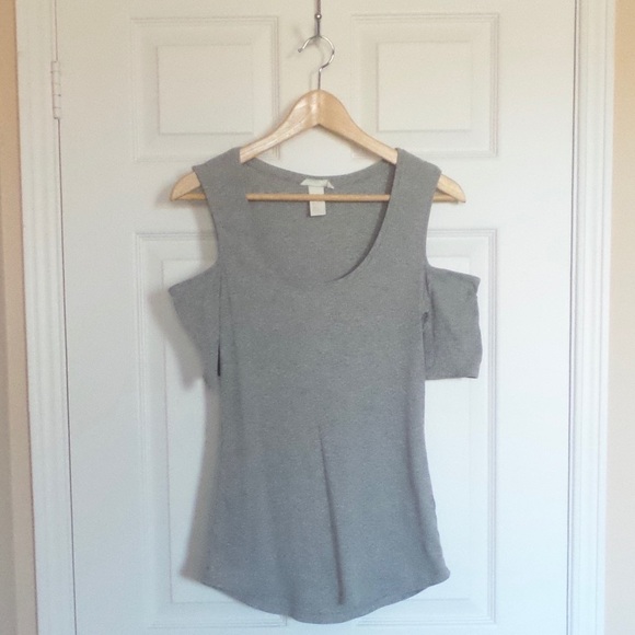 🌪Cold Shoulder Ribbed Scoop Neck Top - Picture 2 of 4